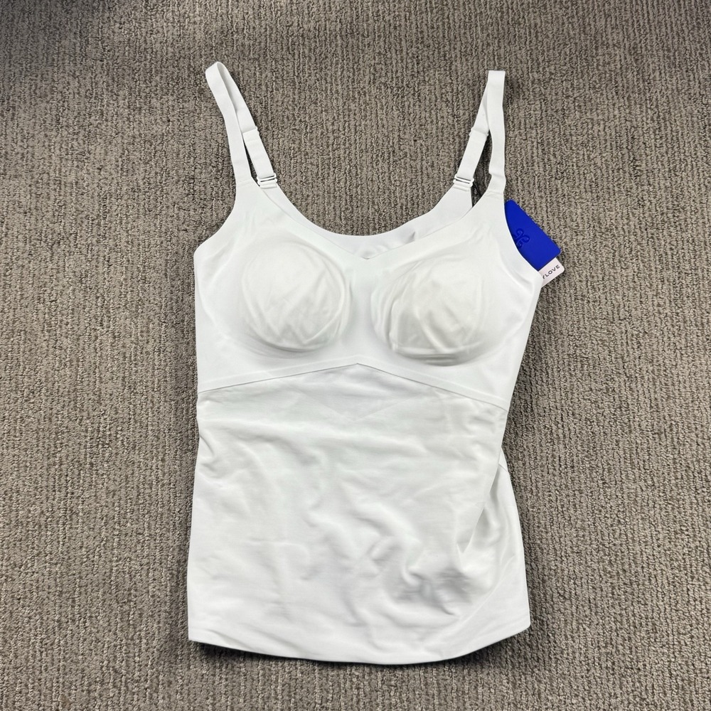 Honeylove Womesn 1X LiftWear Tank Bra Top Padded Adjustable Straps White